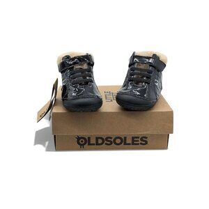 Old Soles Toddler Flake Quilt Patent Booties Size 7